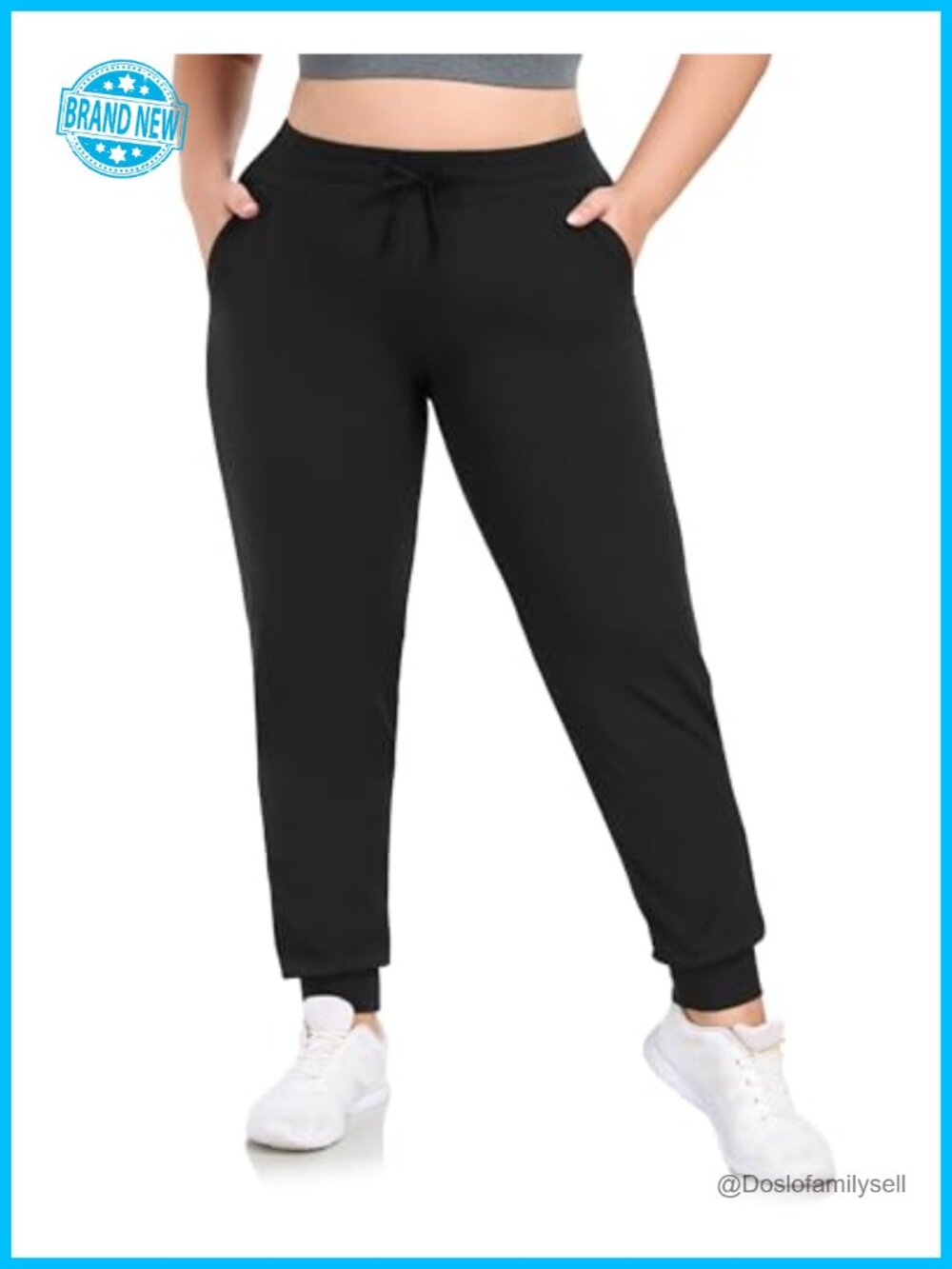 Plus Size Joggers Sweatpants with Pockets for Women